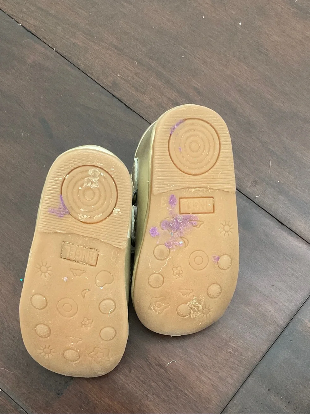 Angel Gold Mary Jane Baby Walker Shoes